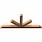 Ekena Millwork Saratoga Timber Gable Bracket, Western Red Cedar, 60"W x 25"H x 3 1/2"D x 3 1/2"F, 10/12 Pitch GBW060X25X0404SAR00SWR - alternate 2